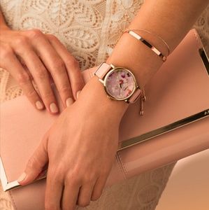 Crystal Bloom 38mm Leather Strap Watch